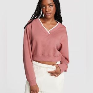 *NWT* Victoria Secret PINK Premium Fleece V-Neck Pullover